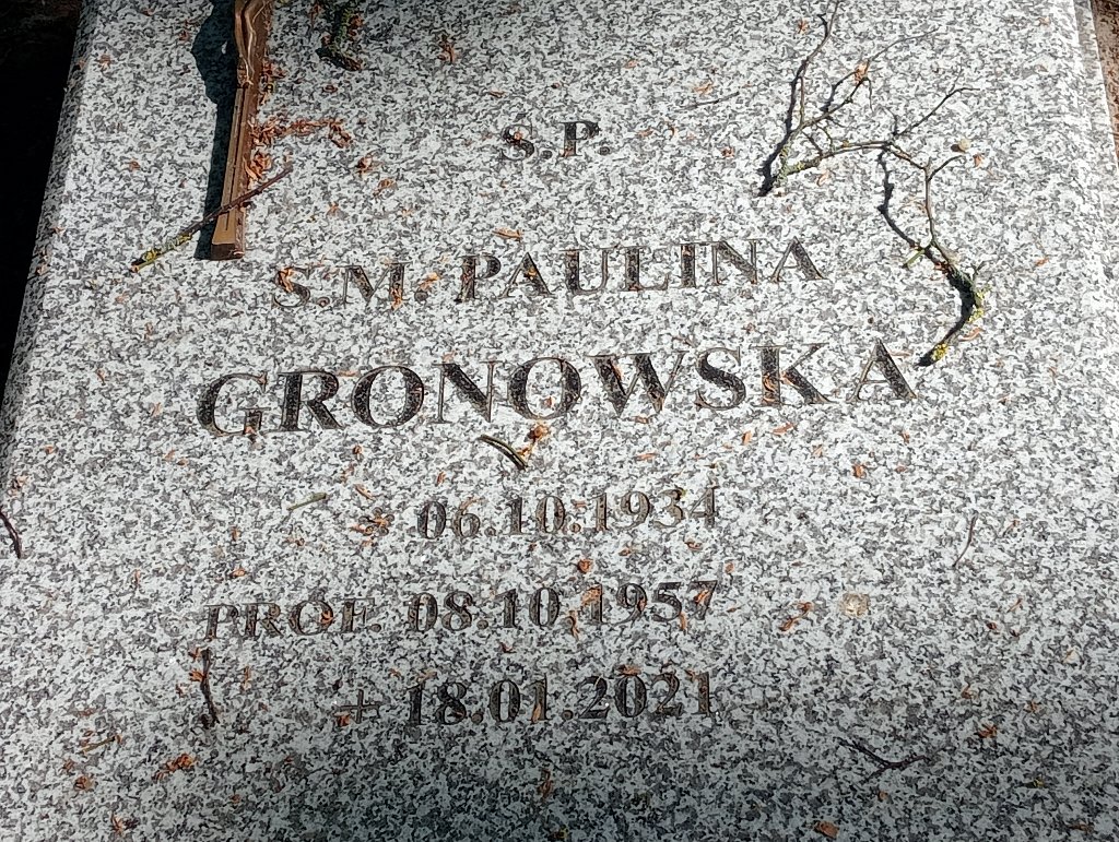 Paulina Gronowska 1934 Lidzbark Warmiński - Grobonet - Wyszukiwarka osób pochowanych