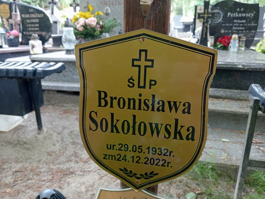 Bronisława Sokołowska 1932 Lidzbark Warmiński - Grobonet - Wyszukiwarka osób pochowanych