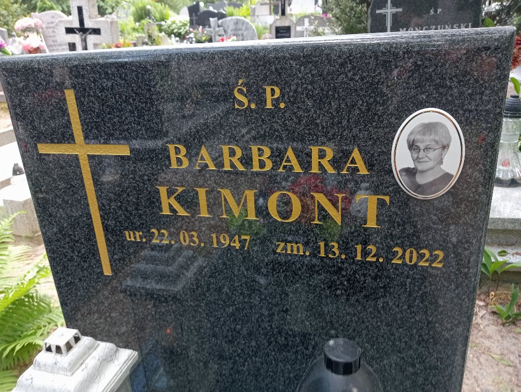 Barbara Jadwiga Kimont 1947 Lidzbark Warmiński - Grobonet - Wyszukiwarka osób pochowanych
