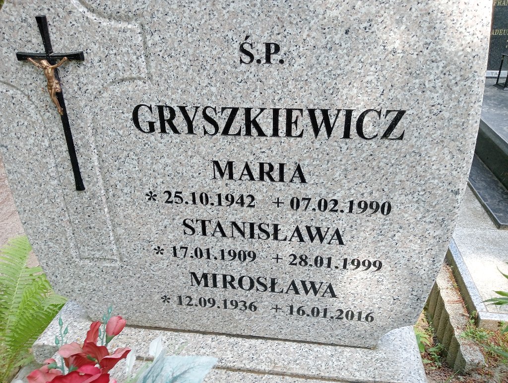 Mirosława Adela Gryszkiewicz 1936 Lidzbark Warmiński - Grobonet - Wyszukiwarka osób pochowanych