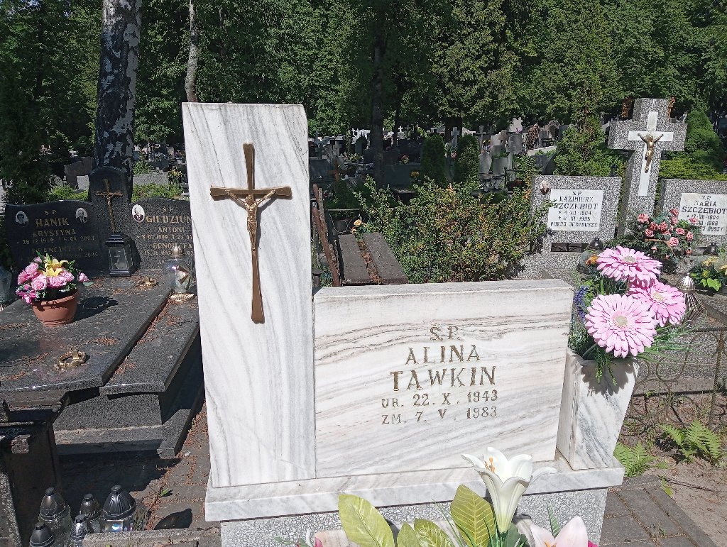 Alina Tawkin 1943 Lidzbark Warmiński - Grobonet - Wyszukiwarka osób pochowanych