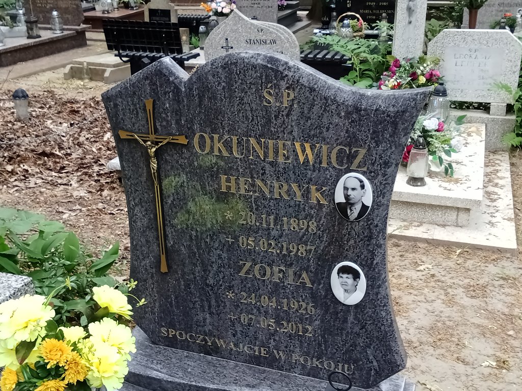 Zofia Okuniewicz 1926 Lidzbark Warmiński - Grobonet - Wyszukiwarka osób pochowanych